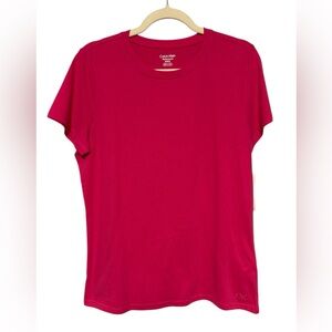 Calvin Klein Vibrant Fuscia Pink Short‎ Sleeve Tee 100% Cotton size M NWT